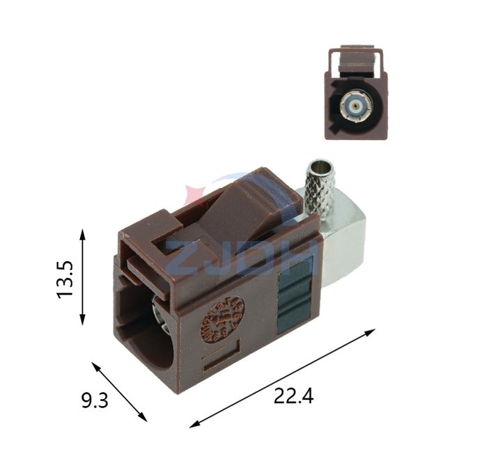 法克拉短体母壳F型-ZJDH-乐清市地宏接插件有限公司
